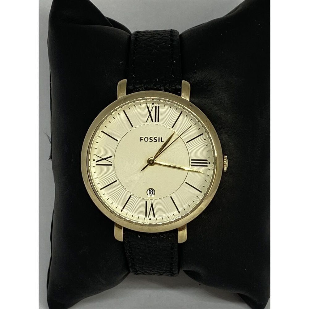 Fossil Jacqueline ES3434 Womens Leather Champagne Analog Dial Quartz Watch RK416